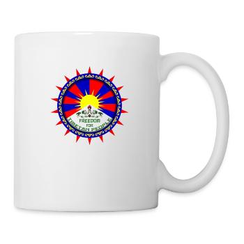 free tibet logo - Tasse - Weiß - Rechts