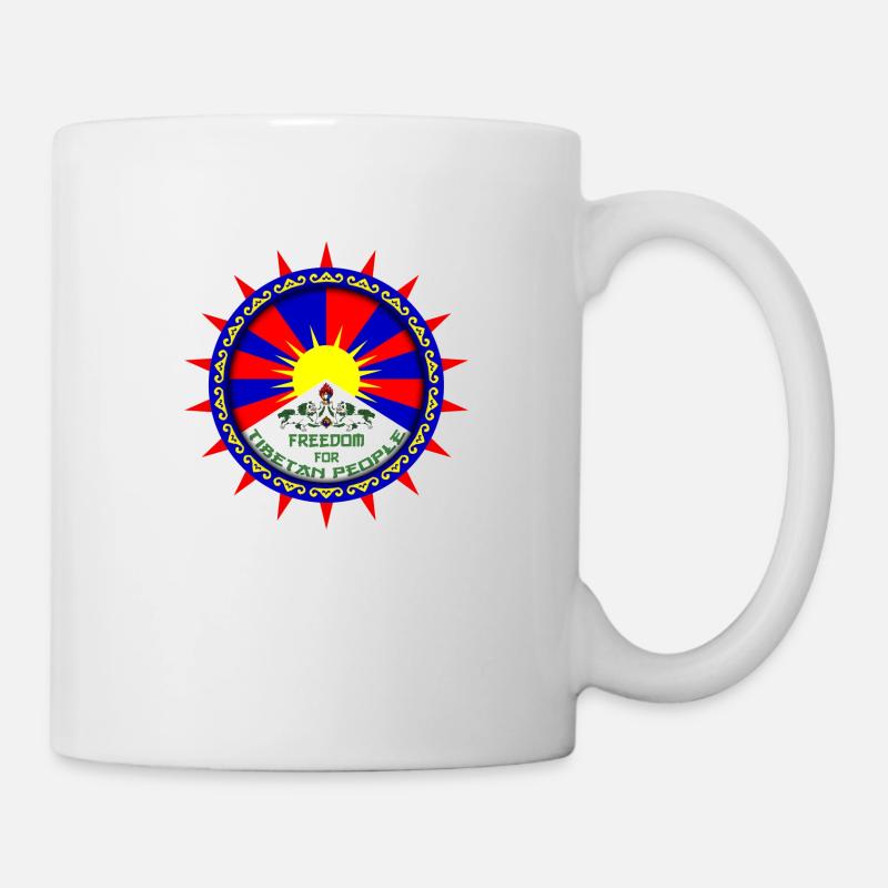 free tibet logo - Tasse - Weiß