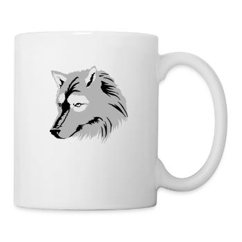 Silver Grey Wolf / Silbergrauer Wolf (3c) - Mug - white - Right