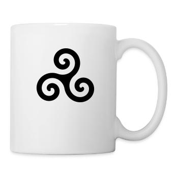 triskele symbol spiral - Mug - white - Right