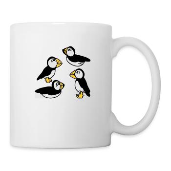 Famille de Macareux - Mug blanc - blanc - Droite