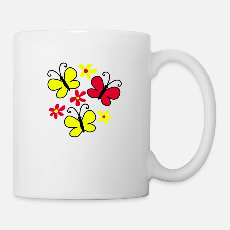 butterflies - Mug - white
