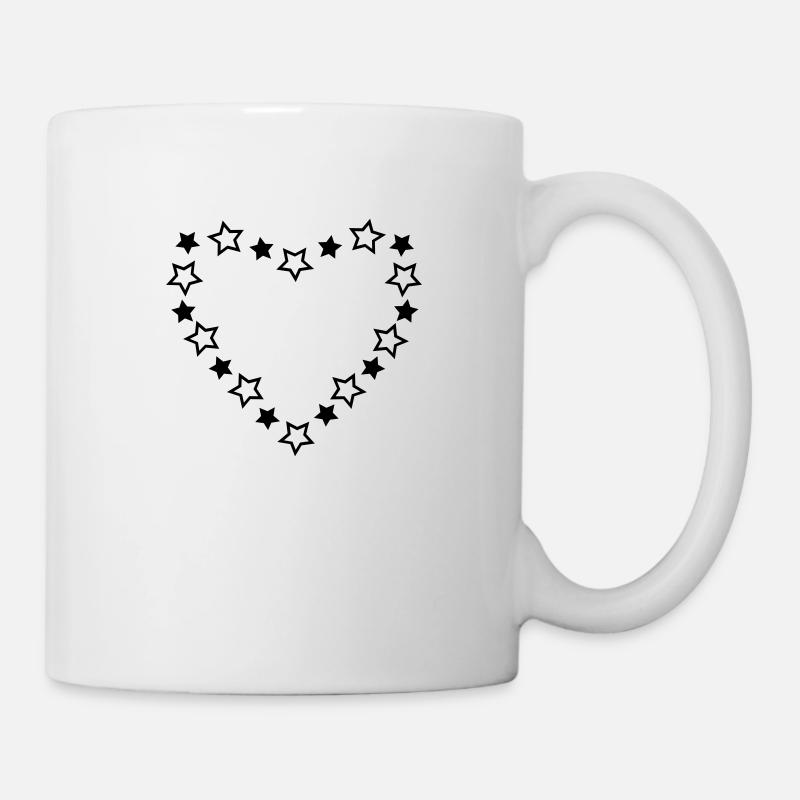 Stern-Herz! - Tasse - Weiß