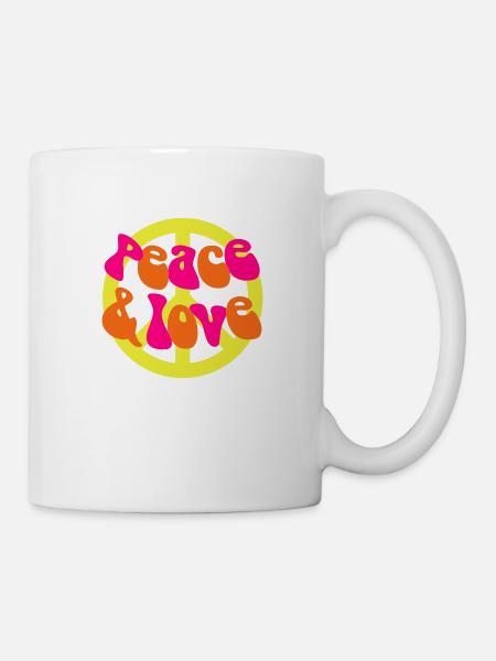 Peace and Love - Mug - white
