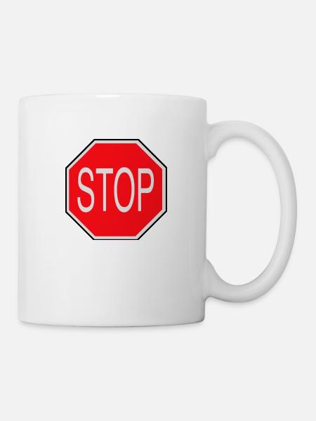 Stop! - Mug blanc - blanc
