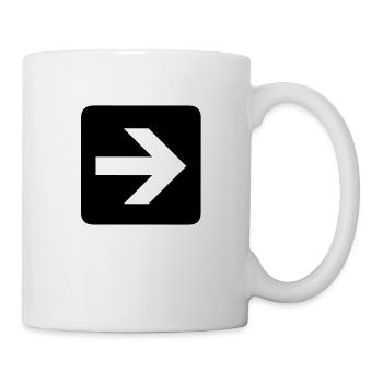 Pfeil - Arrow - Richtung - Tasse - Weiß - Rechts