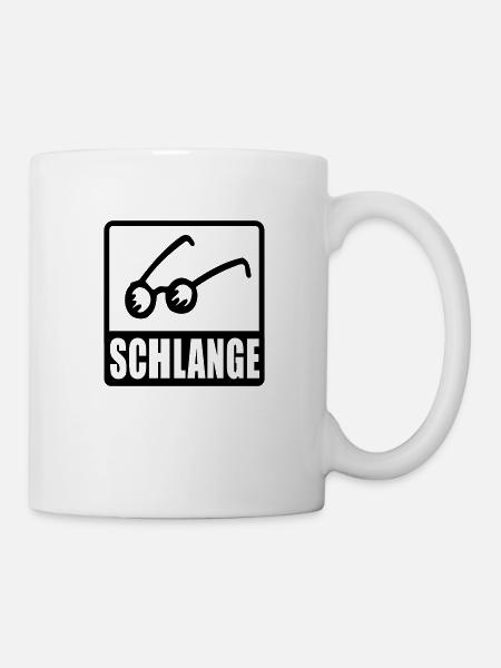 brillenschlange - Tasse - Weiß