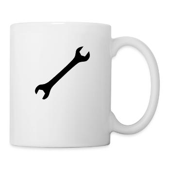 Schraubenschlüssel - Tasse - Weiß - Rechts