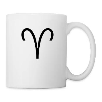 Widder Sternzeichen Kalender Symbol - Tasse - Weiß - Rechts