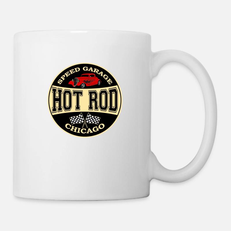 hot rod logo - Mug blanc - blanc