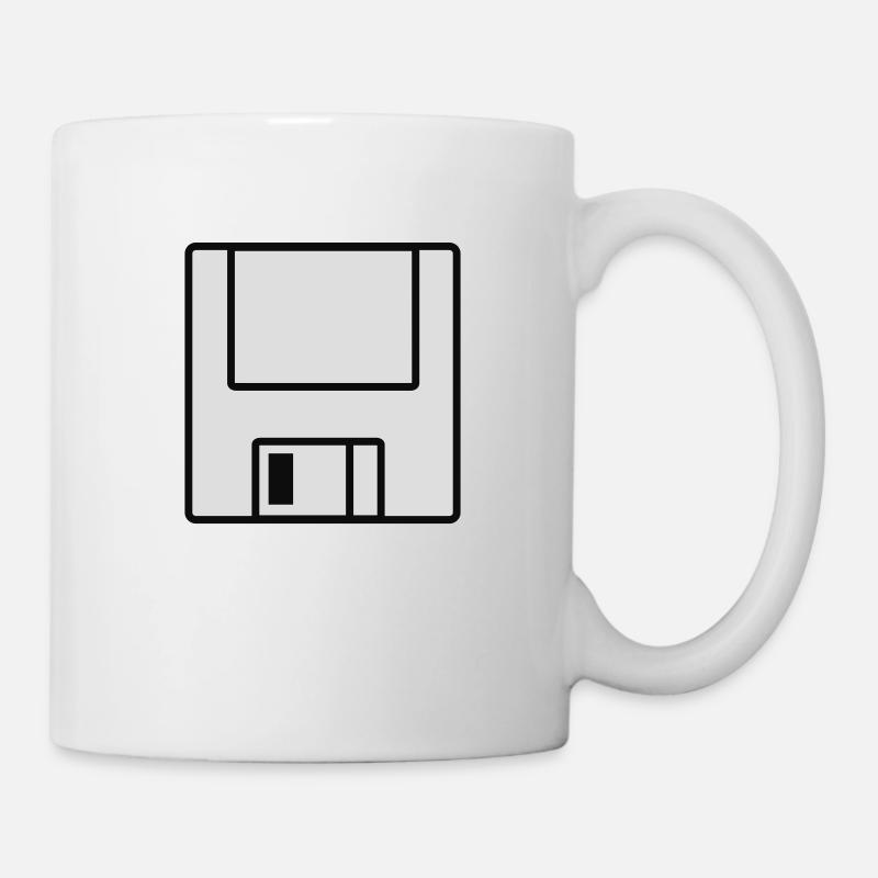Computer-Diskette - Tasse - Weiß