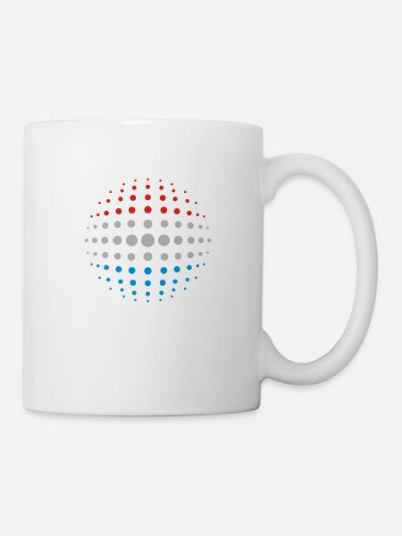 geo_dotsphere_luxembourg_3c01 - Mug blanc - blanc