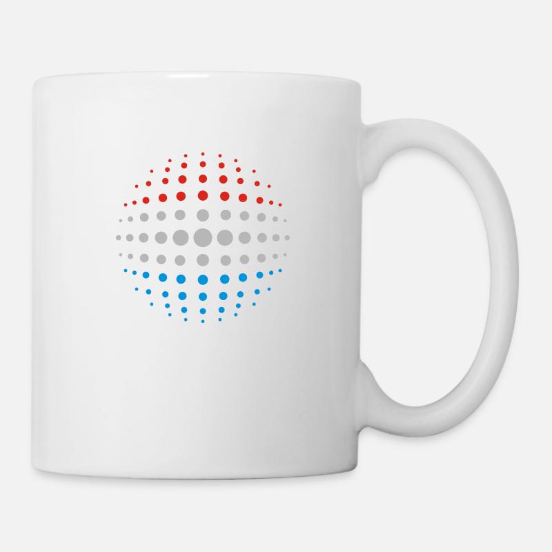 geo_dotsphere_luxembourg_3c01 - Mug blanc - blanc