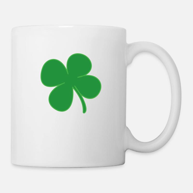 symbole trèfle irlandais - Mug blanc - blanc
