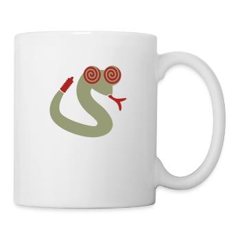 Swirly eyed snake / Schlange mit Spiralaugen (2c) - Mug - white - Right