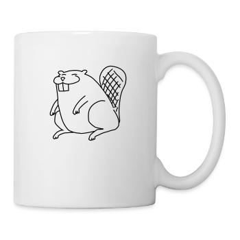 Trash Beaver - Tasse - Weiß - Rechts