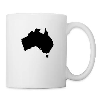 Australien - Karte - Landkarte - Tasse - Weiß - Rechts