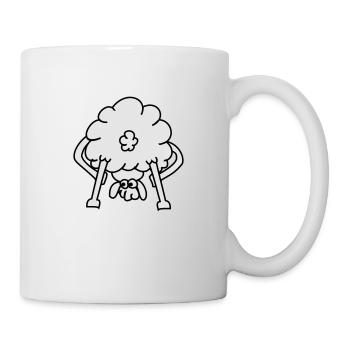 schaf von hinten - Tasse - Weiß - Rechts