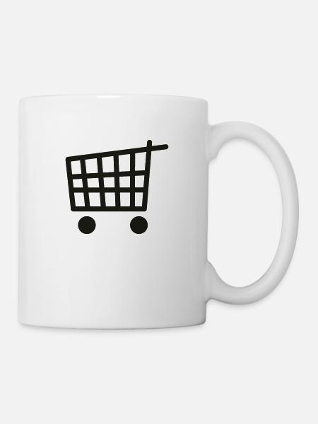 Einkaufswagen - Tasse - Weiß