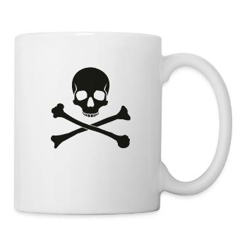 Skull Crossbones - Mug - white - Right