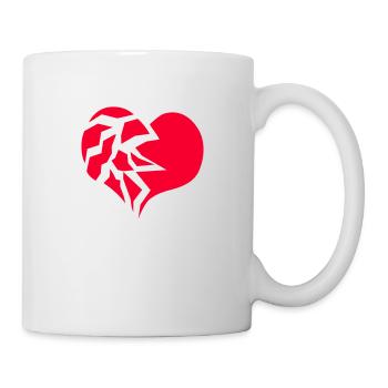 Broken Heart - Tasse - Weiß - Rechts