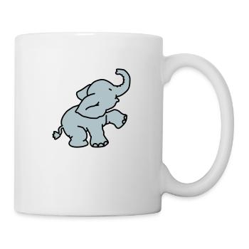 Happy Elephant (2 colors) - Tasse - Weiß - Rechts