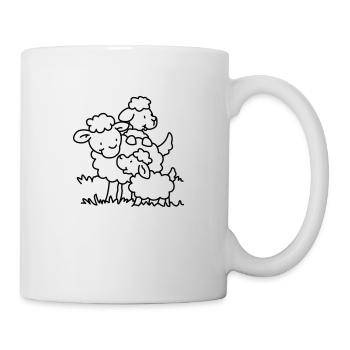 a family of sheep - 1 color - Mug - white - Right