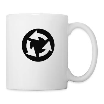 Zirkel,Teufelskreis,Kreis,Pfeil,Pfeile,Rad - Tasse - Weiß - Rechts