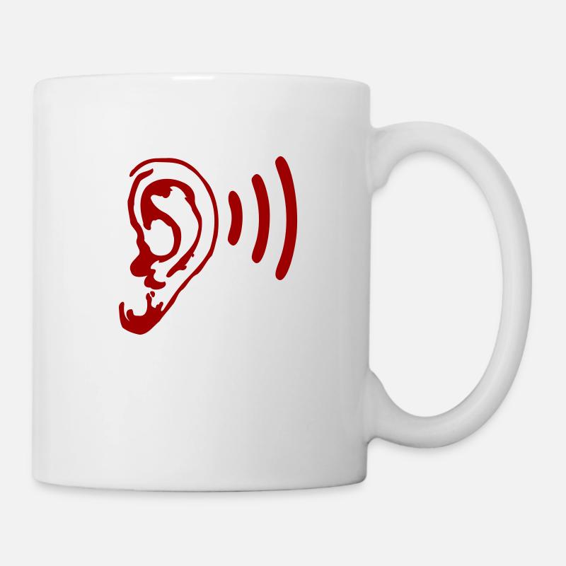 Ear - Ecoute - Son - Musique - Discothèque - Mug blanc - blanc