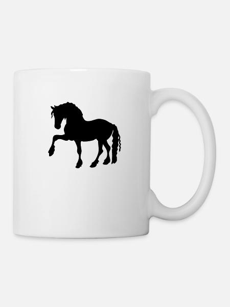 Cheval frison - Mug blanc - blanc