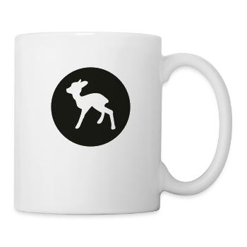 Reh (negativ) - Tasse - Weiß - Rechts