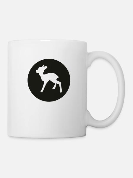 Reh (negativ) - Tasse - Weiß