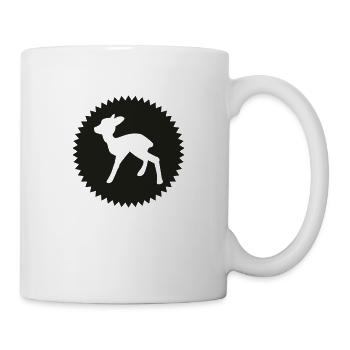 reh_kranz - Tasse - Weiß - Rechts