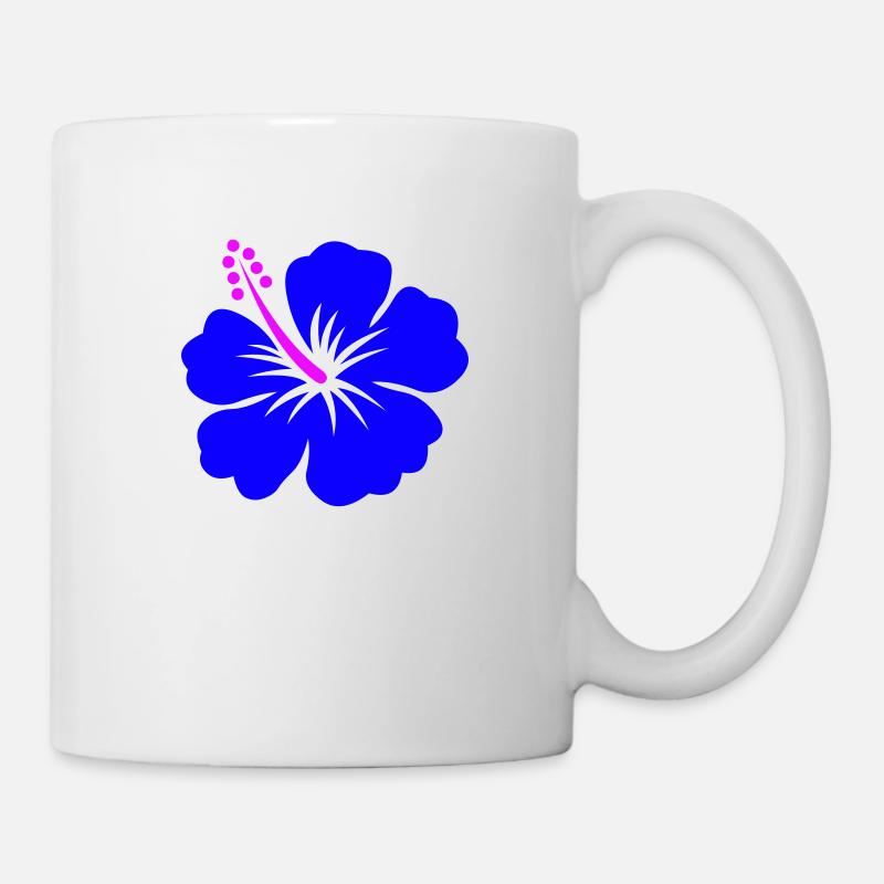hibiscus - hawaii - Mug blanc - blanc