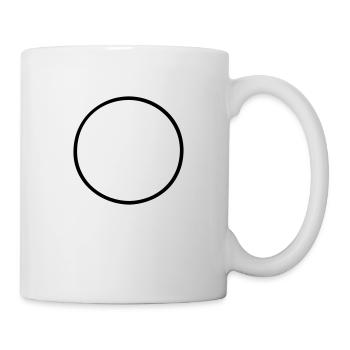 Runder Kreis 1 dünn - Tasse - Weiß - Rechts