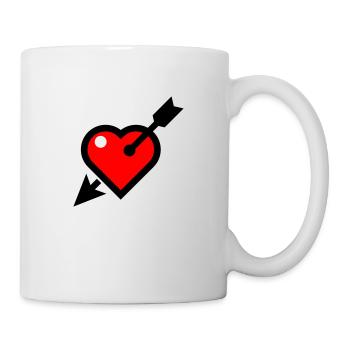 Herz - Tasse - Weiß - Rechts