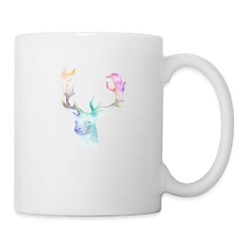 Hirsch - Tasse - Weiß - Rechts