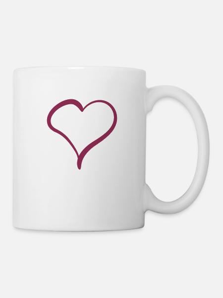 Herz - Tasse - Weiß