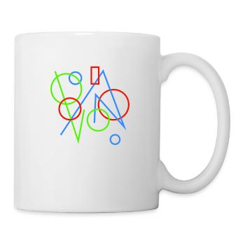 Linien und Formen - Tasse - Weiß - Rechts