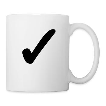Ok - Ja - In Ordnung - Passt - Tasse - Weiß - Rechts