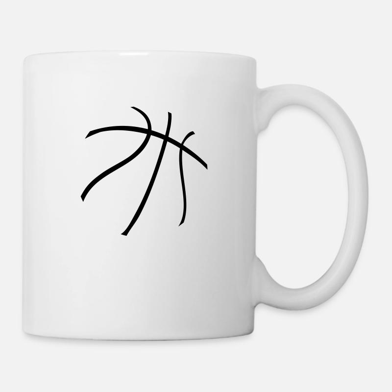 basketball Ball Logo - Tasse - Weiß