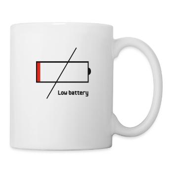 low_battery - Mug blanc - blanc - Droite