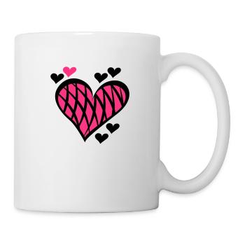 Herz Motiv - Tasse - Weiß - Rechts