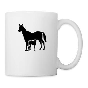 pferd - Tasse - Weiß - Rechts
