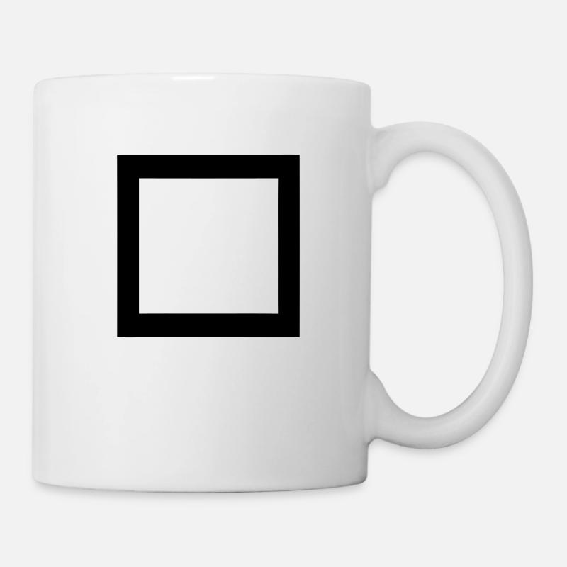 rechteck - Tasse - Weiß