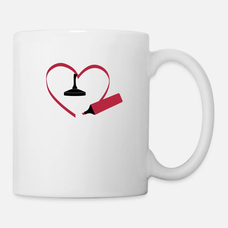Eisstock, 1fb - Tasse - Weiß