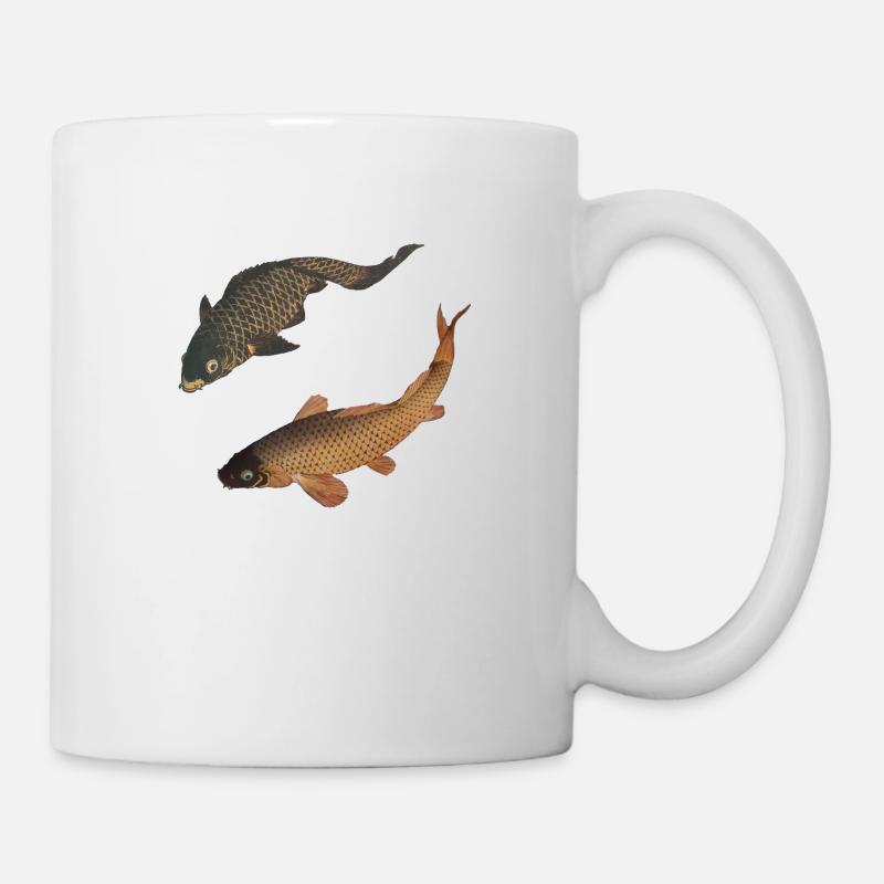 Zwei japanische Kois - Tasse - Weiß
