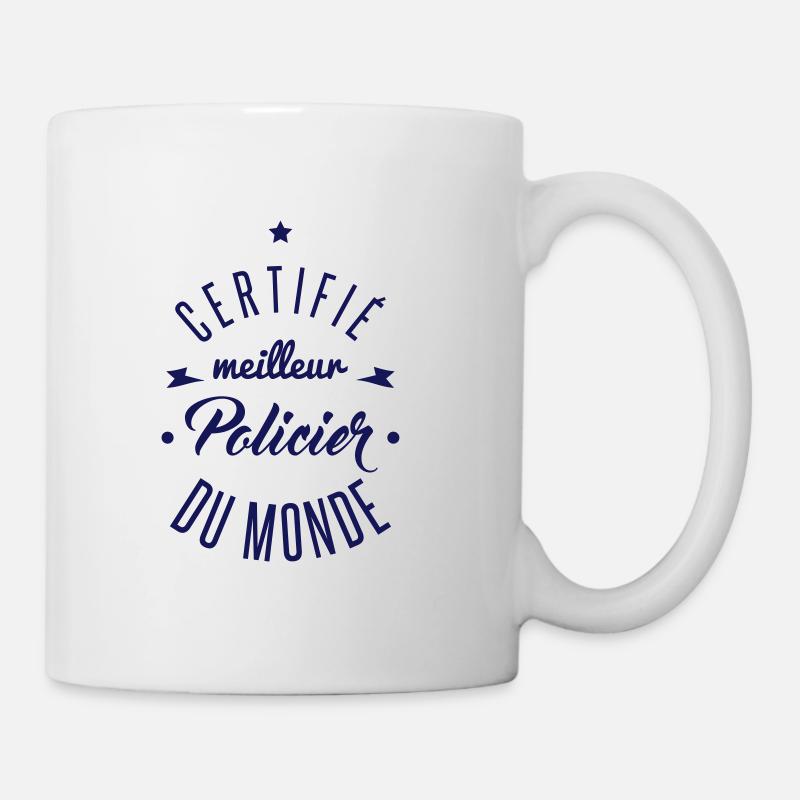 meilleur policier - Mug blanc - blanc
