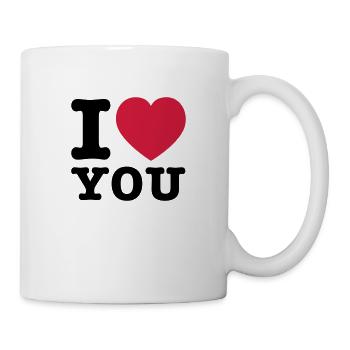 I Love You 2 - Tasse - Weiß - Rechts