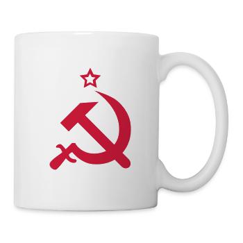 Marteau + Faucille + étoiles / Serp + Union - Mug blanc - blanc - Droite